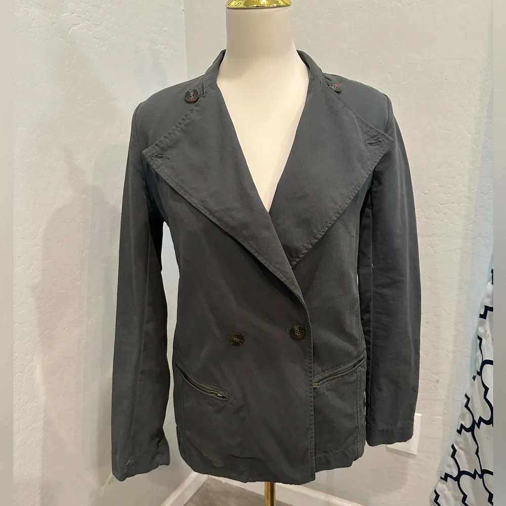 Women's Gray‎ Double-Breasted Jacket